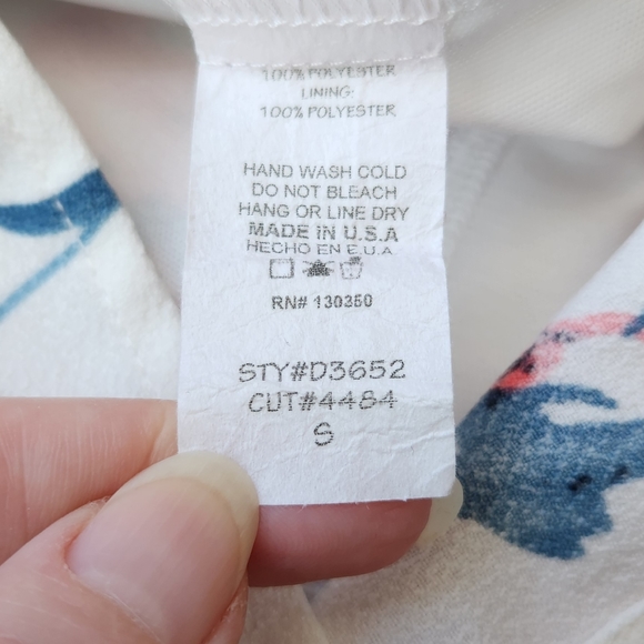 Peppermint Floral Sheath Dress Womens Small Pink Red Short Sleeves - Picture 5 of 9